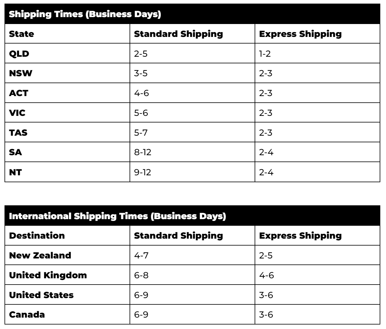 Shipping - MYSTICWEAR